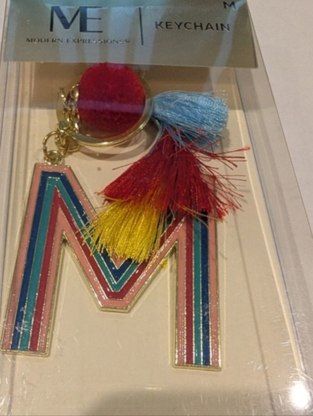 Modern expressions keychain/ bag charm Letter "M"